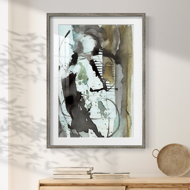 «Lyrical Abstract I», reproduction encadrée, H 28,5 po x l 20,5 po, Vieilli