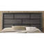 Finition grise 1Pc lit à panneaux grand lit Magnifique meuble de chambre à coucher en bois Tête de lit FB-1401961725