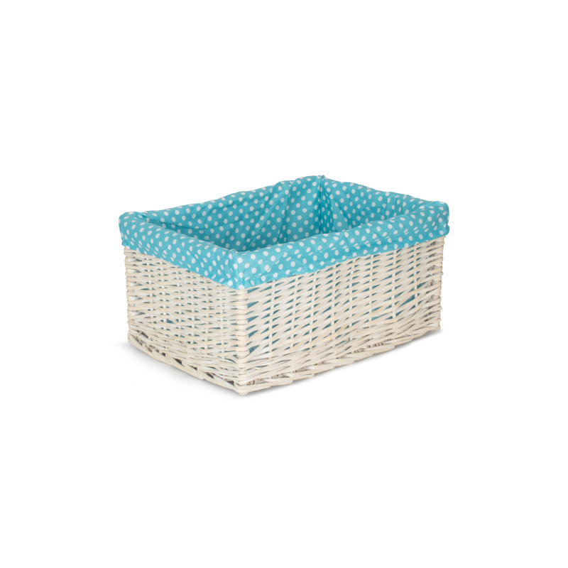 Wicker Willow Storage Basket with Lining, Extra large