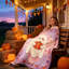 Décoration d'Halloween : Couverture en polyester mignonne avec citrouille fantôme et motif citrouille, idéale pour décorer un canapé ou un lit.-1300026959