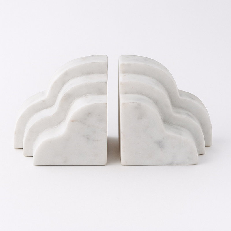 Ceryis Marble White Bookend