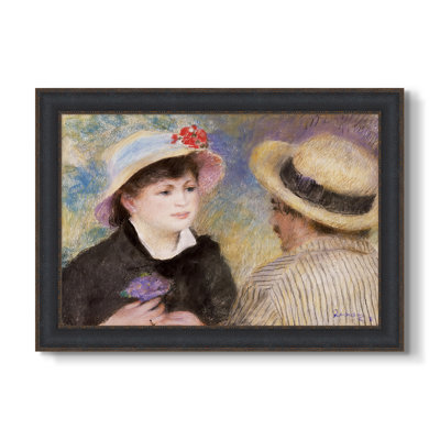 Couple de canotiers (Aline Charigot et Renoir), v. 1881-Pierre-Auguste Renoir-Toile encadrée sur mesure
