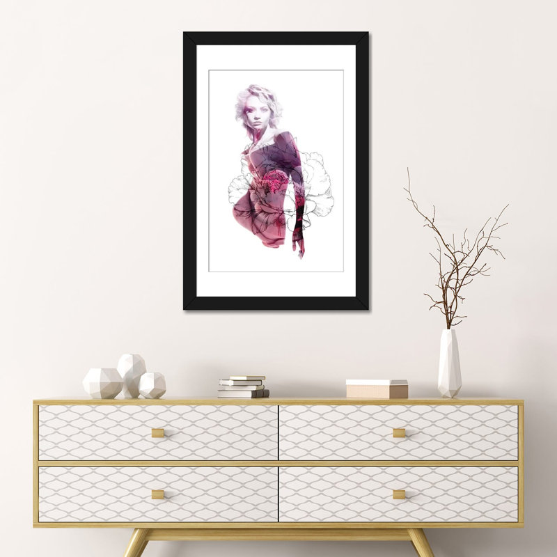 «Welcome II», reproduction sur toile, Papier d'art encadré noir, H 32 po x l 24 po x P 1 po