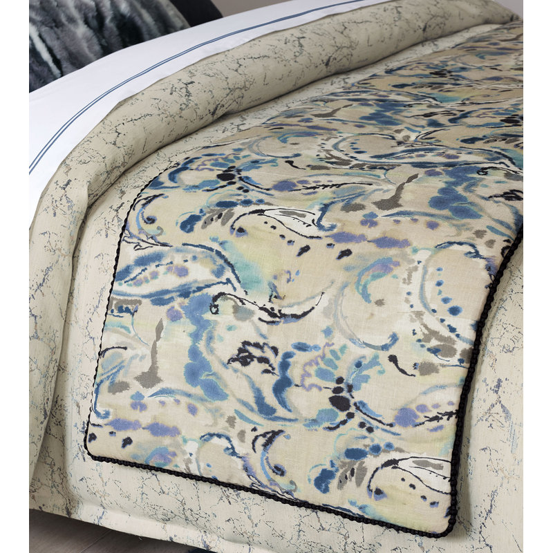 Tabitha Paisley Linen Bed Runner, King