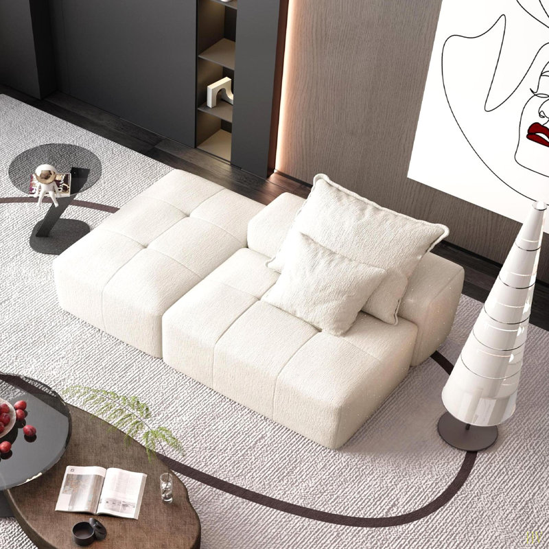 Canapé modulaire surdimensionné Modern, Chenille beige