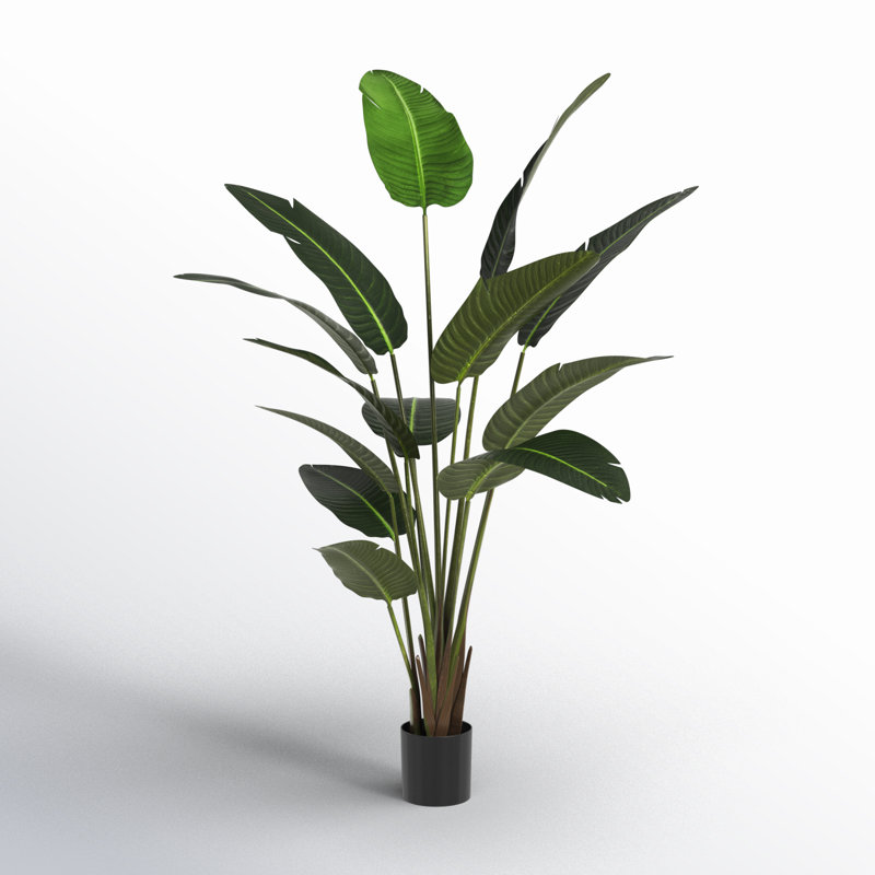 83'' Faux Banana Tree in Pot - Lifelike Decor