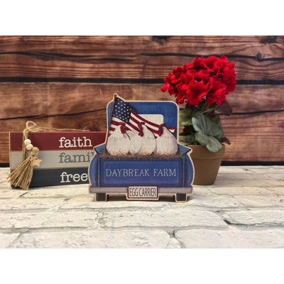 Daybreak Farm Chunky Wood Truck Sitter