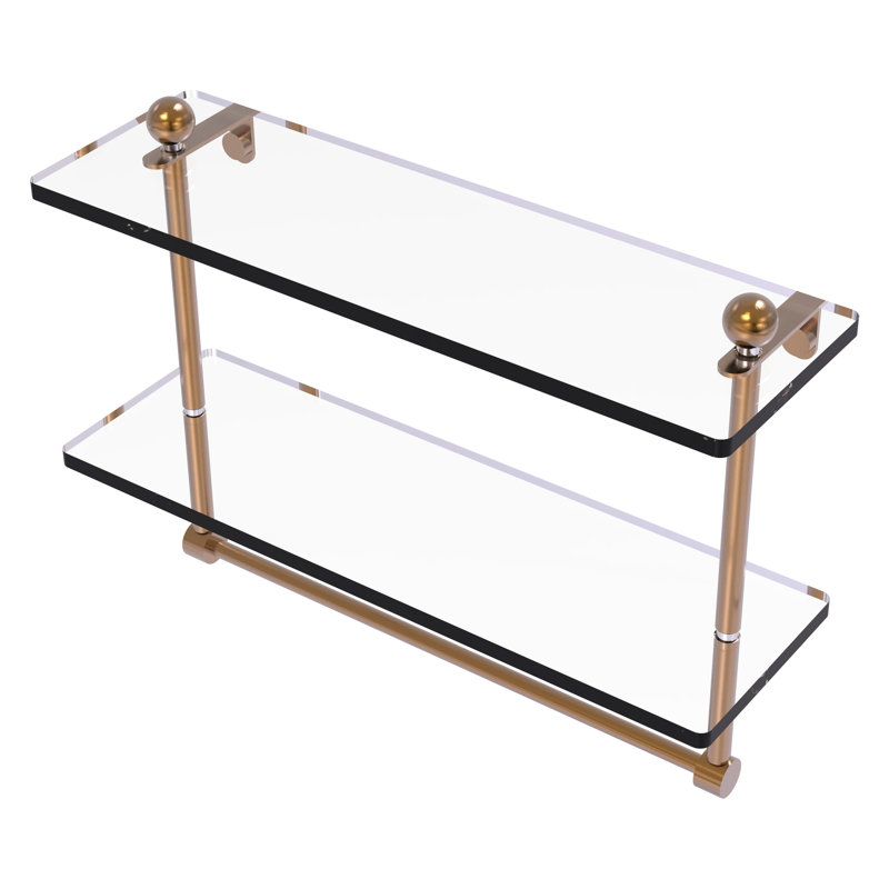 Tablette à 2 niveaux avec barre à serviettes Gober, 16 po, Bronze brossé