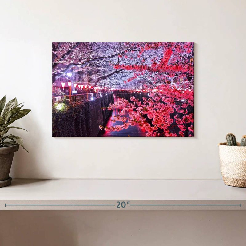 Meguro River At Spring, 8" H x 12" W