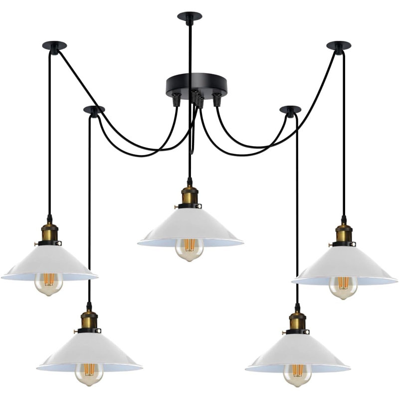 5 - Light Cone Pendant, White