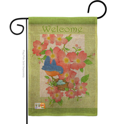 Drapeau de jardin Balbine Welcome Bird Inspirational Sweet Home Impressions