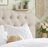 Tufted Upholstered Wingback Headboard, Solid Wood Head Board with Wood Legs, Adjustable Height Bed headboard from 47” to 63” Fabric Headboard in Modern Button Design, Beige-1754271006-1754271014