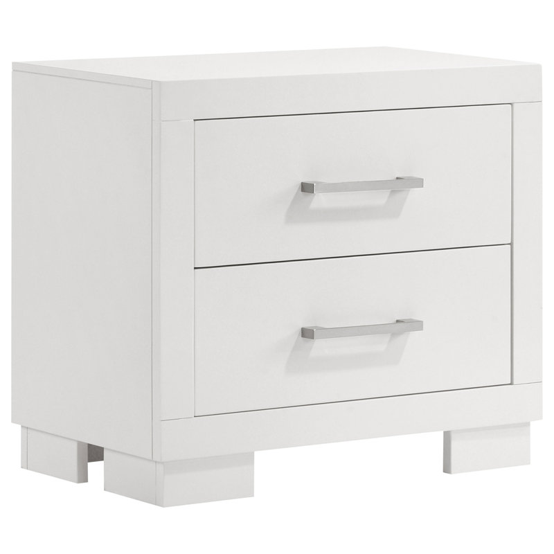 Jessica White Queen 5-Piece Bedroom Set with Nightstand Panels