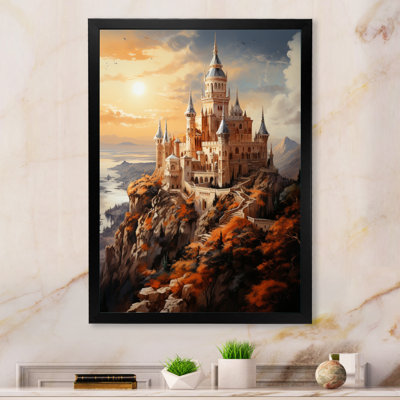 «Lathon Castles Majestic Fortress Golden I», reproduction d'art sur toile