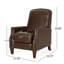 PU Leather Recliner Chair with Rivets, Comfortable Recliner for Living Room-511138527