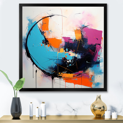 «Blue and Pink Paint Ink Expression IV», impression d'art mural fractal