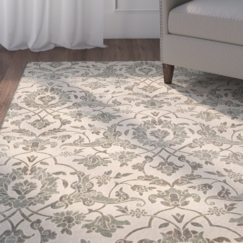 Patrick Performance Floral Rug, Rectangle 5'3" x 7'6"