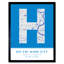 Ho Chi Minh City City Map Ho Chi Minh City Vietnam City Map Blue - Single Picture Frame Typography