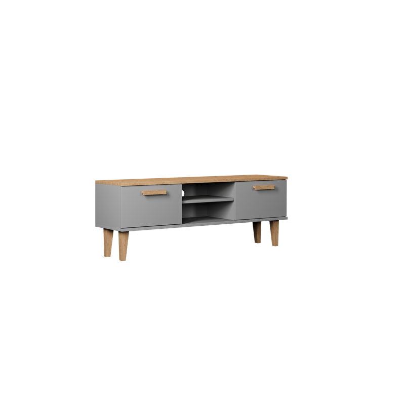 Amirah TV Stand for TVs up to 50", Grey/Brown