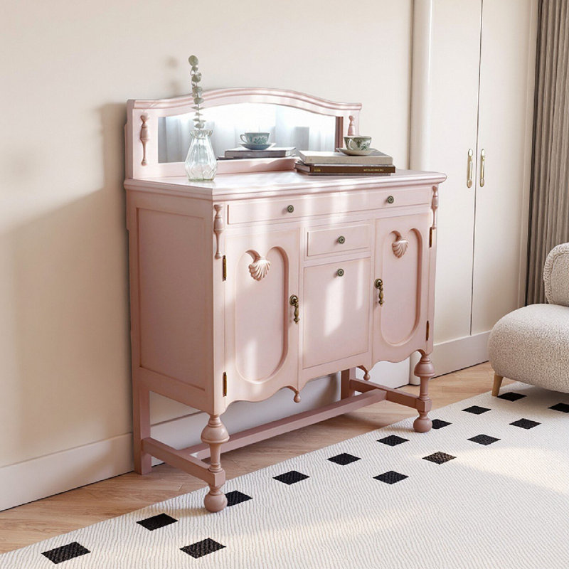 Coiffeuse vintage en bois massif