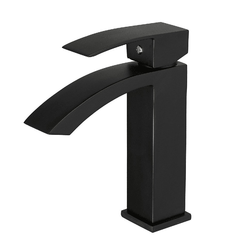 Single-Hole Bathroom Faucet, Matte Black