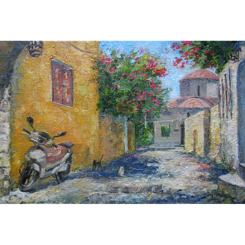Back Alley Cats 1 Piece Wrapped Canvas Painting, 25cm H x 38cm W x 3.81cm D