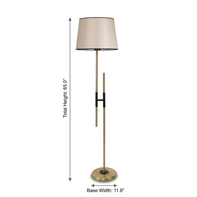 Koben Wicker Drum Shade Floor Lamp