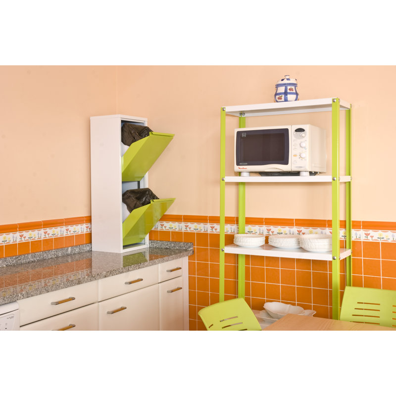 Vanderhoof 100cm W Steel Height -Adjustable Shelving Unit, Green, 160cm H x 100cm W x 40cm D