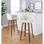 Tabourets de bar 30 po à hauteur fixe Thea avec pieds en bois cintré et repose-pieds rond Thea-94398858-94398862-94398867