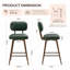 Swivel Upholstered Faux Leather Bar Stool-1956386358