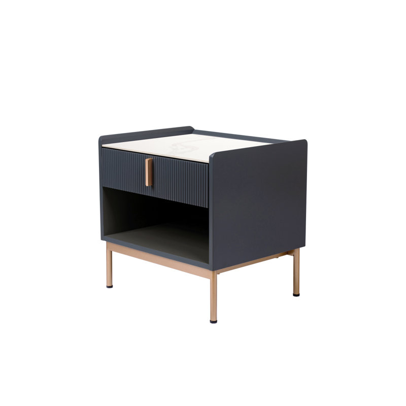 Table d'appoint en bois avec tiroir Danijel
