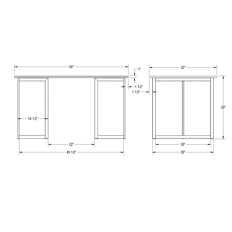 Table de salle à manger rectangulaire L 54 po ou L 60 po, Gris/beige, L 32 po x L 54 po