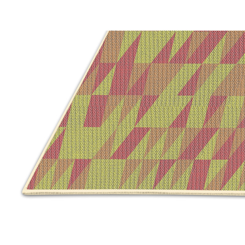 Geometric Indoor Rug, Rectangle 5' x 7'