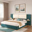 Lit plateforme tapissier avec tablettes-902076625-902076626