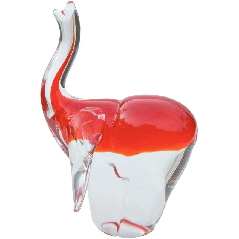 Murano Handmade Animals Figurine / Sculpture in Clear/Red