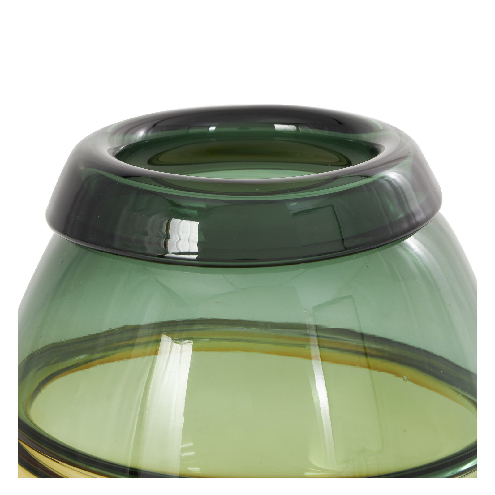 Glass Table Vase, 9" H x 8" W x 8" D