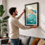 Mediterranean Harbour Coastal - Framed Print-1507024801-1507024802