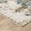 Tapis beige / bleu sarcelle à éléments abstraits Ehlena-392167610