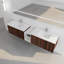 Meuble-lavabo de salle de bain avec lavabo et tablettes de rangement-108508311
