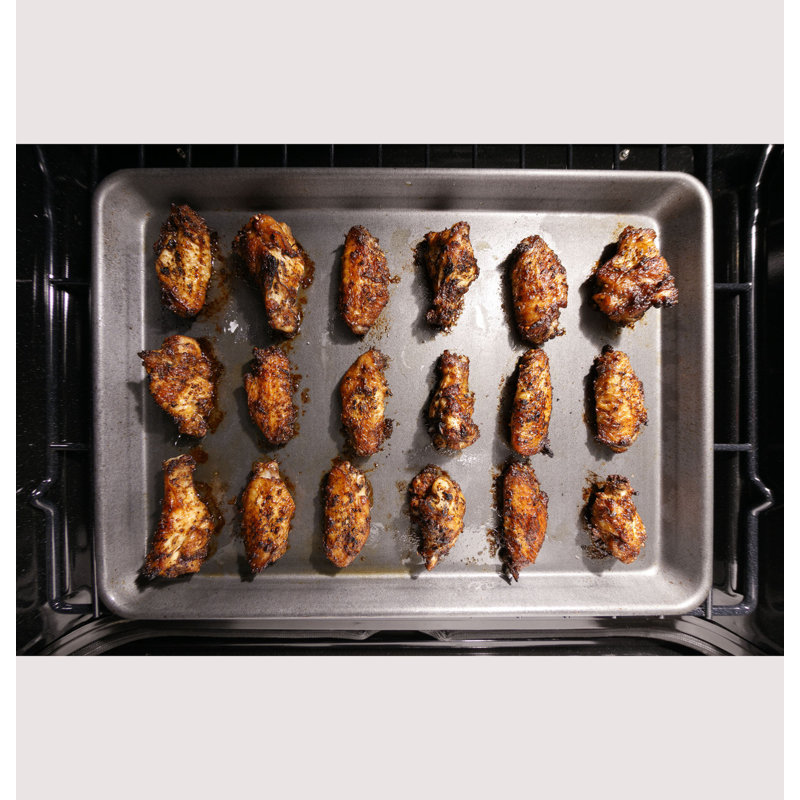 GE Profile™ 30" Sealed Burners Double Oven, Silver