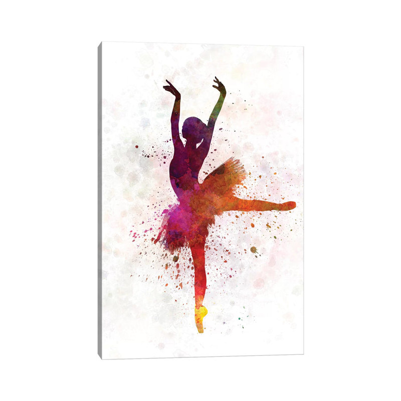 Ballerina Dancing VIII by Paul Rommer - Wrapped Canvas Painting, 30.48cm H x 20.32cm W x 1.91cm D