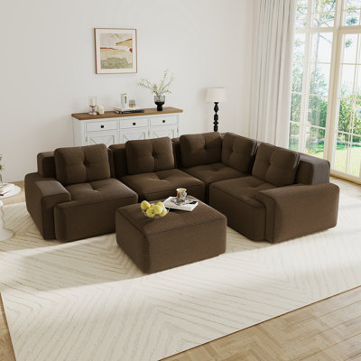 Modern Modular Sectional Sofa With 4-Seater