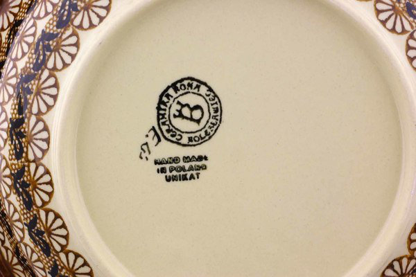 Polish Pottery Handmade Stoneware Pasta Bowl