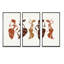 Belles silhouettes de danseurs afro-américains - ensemble d'art mural sur toile Glam, ensemble de 3-254742881-254742880