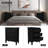 Black Nightstand with Three Drawers, Fully Assembled-863231363