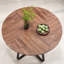 Table de salle à manger ronde pour 4 à 6 personnes avec plateau en panneau de fibres à densité moyenne et pieds en métal-2075826198