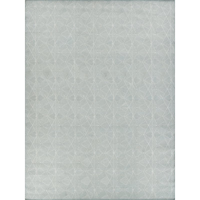 Pavilion Wool Geometric Area Rug in Denim
