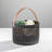 Round Plastic Storage Basket with Handle for Kitchens, Bathrooms, and Craft Rooms- Matte Black