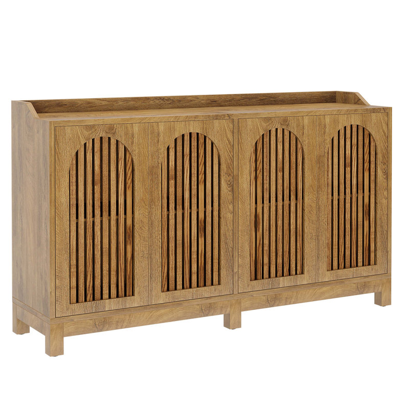 Buffet 57 po, armoire de rangement style campagne avec tablette réglable