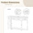 Curved Console Table With 4 Drawers & 1 Shelf, Versatile For Hallway, Living Room-410587725